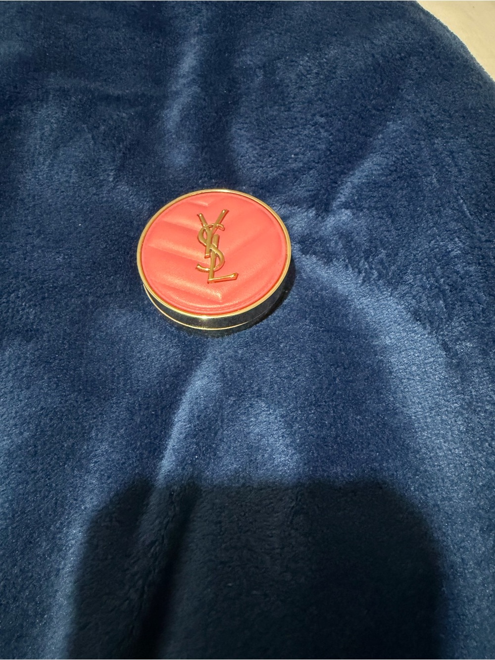 Yves Saint Laurent Round Compact with Gold YSL